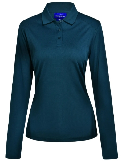 Picture of Winning Spirit, Ladies Bamboo Charcoal L/S Polo